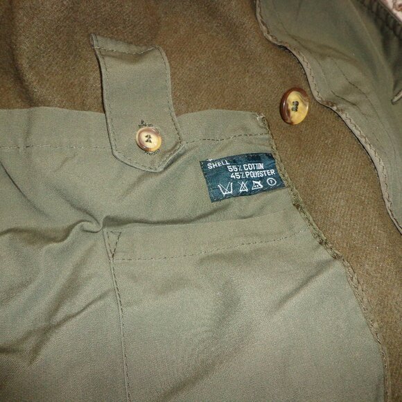 Double-Breasted Topcoat Made in Poland R40 Army Green Removable Zip Wool Lining - Picture 9 of 16